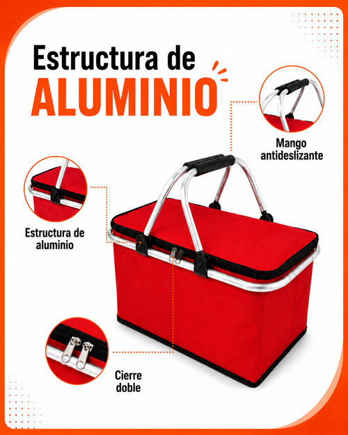 CANASTA COOLER TERMICA PLEGABLE