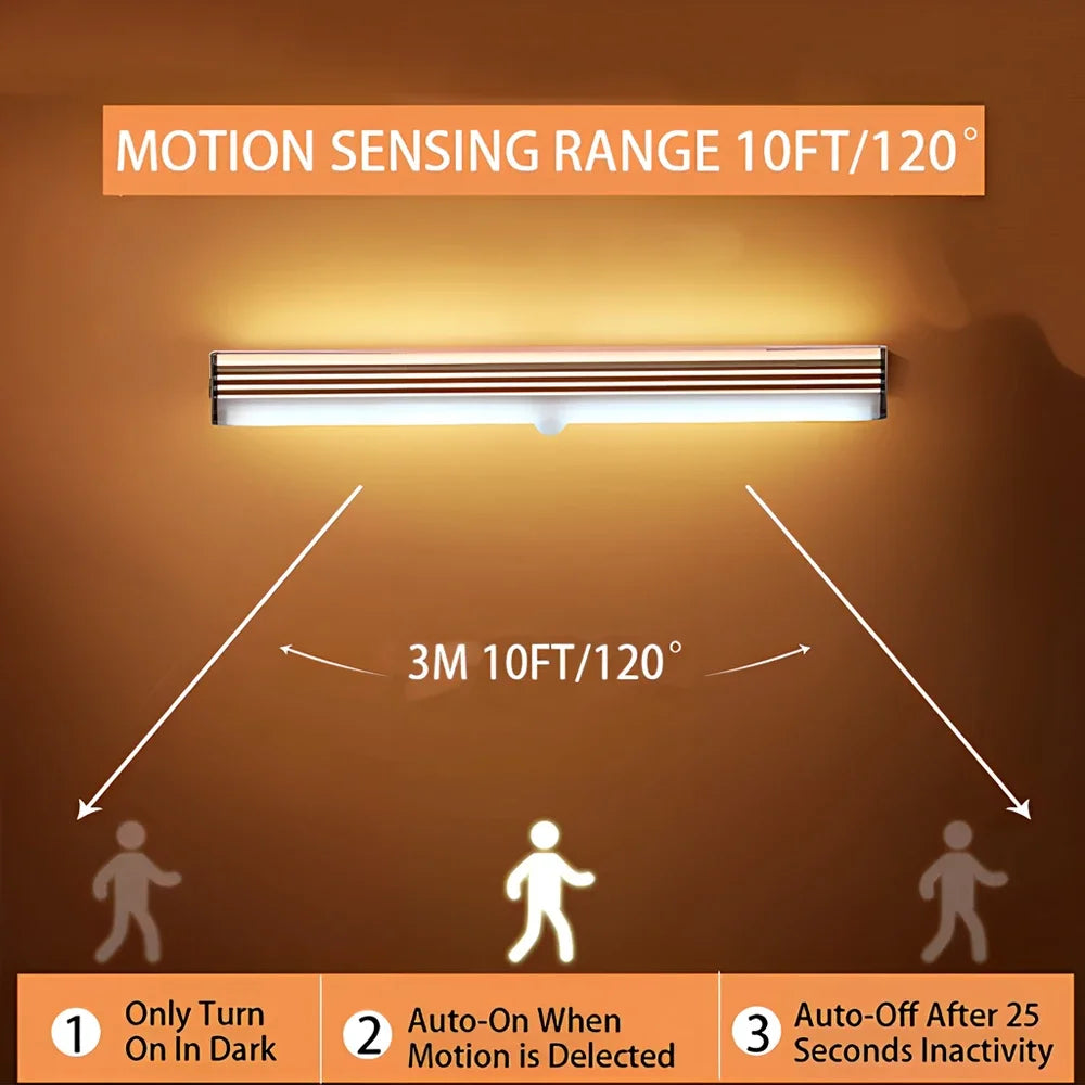 Luz LED Inteligente con Sensor de Movimiento – Recargable USB y Magnética